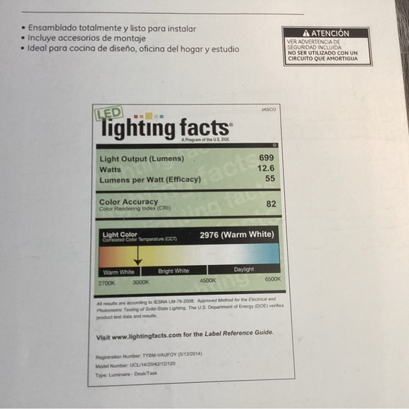 GE Ultra-Thin LED Light Fixture Bright Strips - Plug-in, 10 in X 3 - Picture 7 of 7